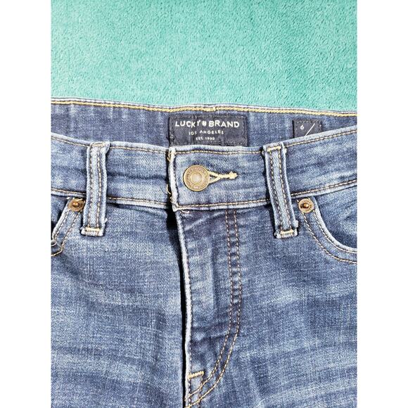 Lucky Brand Jeans Size 6 Womens Blue Stretch Pant Denim Mid Rise Ava Cropped - Picture 7 of 14